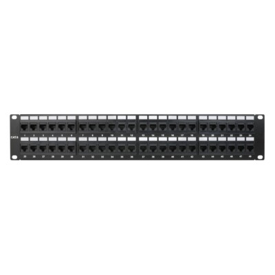 Construct Pro 48-Port Cat6 Rack Mount Patch Panel (19 /2U, RoHS Approved)
