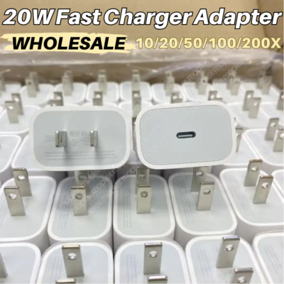 PD 20W USB-C Fast Wall Charger Adapter for iPhone 11 12 13 14 15 Pro Samsung Lot