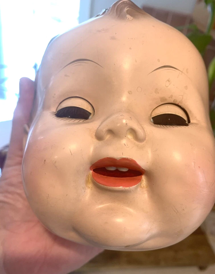 RARO Muñeca Effanbee Baby NOMA Cabeza de Vinilo Ojos Dormidos y Lengua de Tela Años 50 Foto 2 de 4