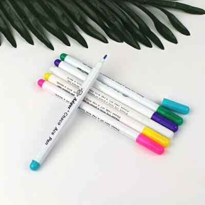 Wasserlöslicher  Markerstift zum Nähen  Sticken Handwerk  Stoffstift 6 Farben