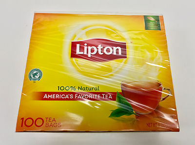 Lipton 100% Natural Black Tea, 100 tea bags (Packaging may vary)