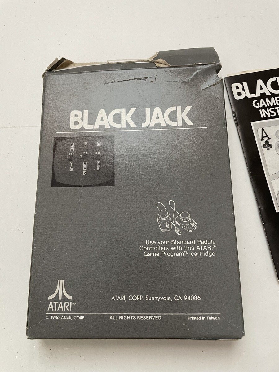 Black Jack Atari 2600 CIB CX-2651 1986 Grey Box *TESTED RARE read