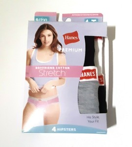 hanes boyfriend cotton stretch