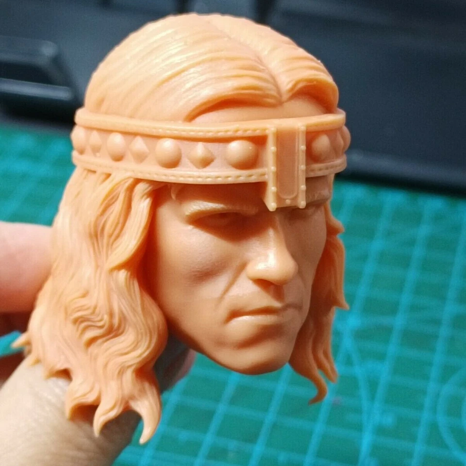 Неокрашенная скульптурная голова варвара Конана 1/6 подходит для мужских экшн-фигурок 12 дюймов игрушки - Изображение 2 из 4