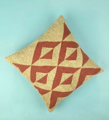 Red Beige Geometric Cushion Cover 18x18 Pottery Barn Pillow Cover Decorative