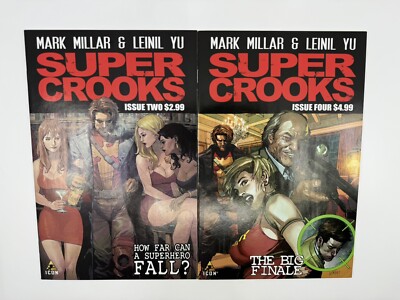 Super Crooks #2 & # 4 (2012) Icon Comics Mark Millar, Leinil Yu 2 Issue Lot 