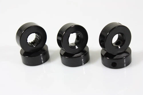 2x 4.46" VENTANA/BOBINADORA/PERILLA/MANIVELA PUERTA COCHE AJUSTE RANURADO NEGRO ANODIZADO Foto 2 de 4