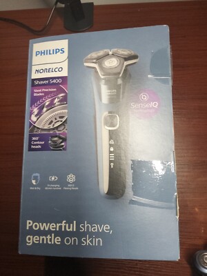 Philips Norelco Shaver 5400, Rechargeable Wet & Dry Shaver No Head Cover READ