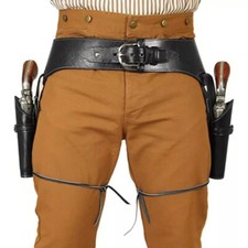 Middle Ages Cowboy Holster Faux Leather Western Gun Holster Pistol Belt Costume