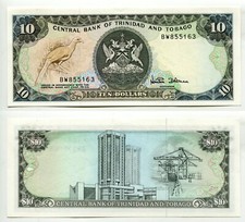 10 Dollars Trinidad & Tobago ND(1985)  AUNC, P. 38d
