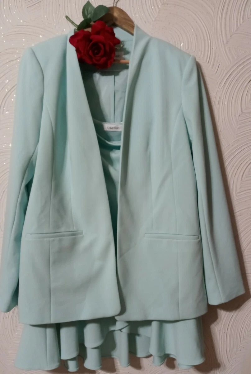 Calvin klein deals collarless blazer