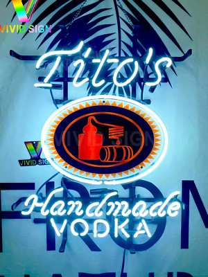 Tito's Handmade Vodka 20''x16'' Neon Light Sign Lamp With HD Vivid Printing