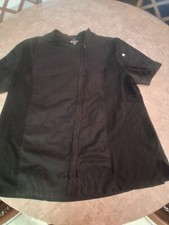 chefs coat short sleeve black used good condition