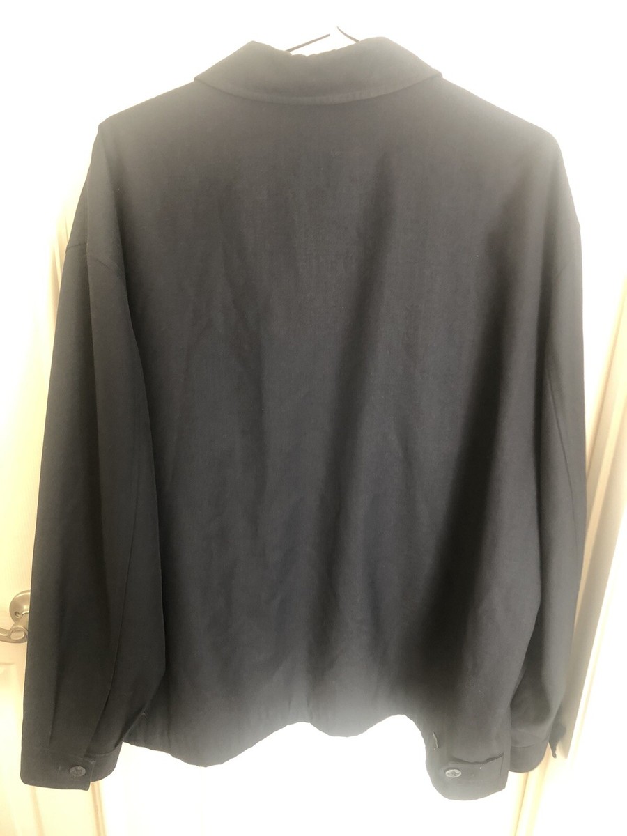 Leonardo Di Gasun Black Zippered Lined Heavy Jacket - Size 56