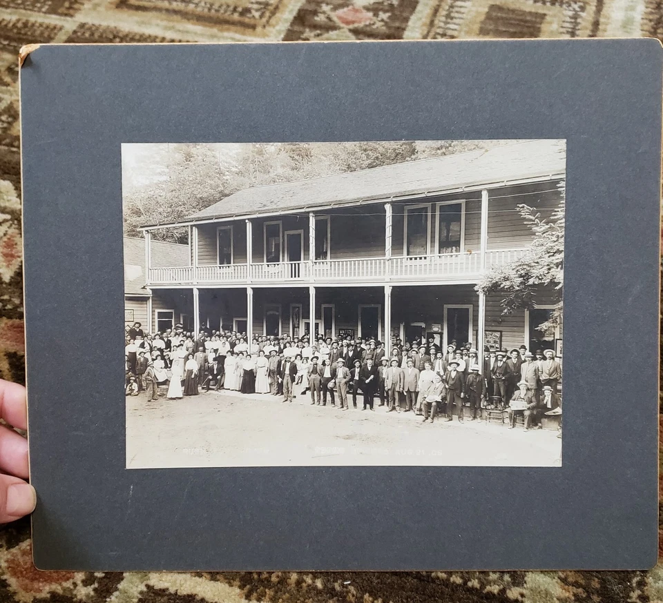Antique Photograph Adams Springs California Dinner Rush 1908 - Image 2 of 4