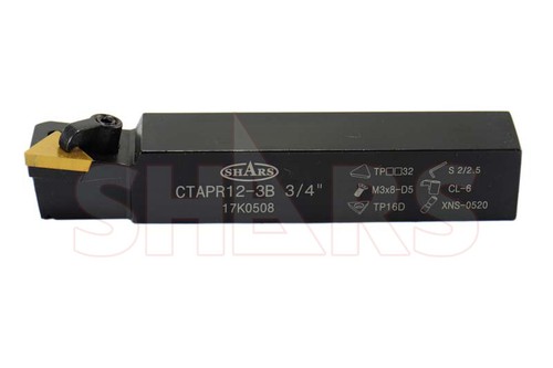 Soporte de herramientas de torneado indexable Shars 3/4" x 4-1/2" diestro CTAP R-12-3B ¡TPG!] - Imagen 1 de 7