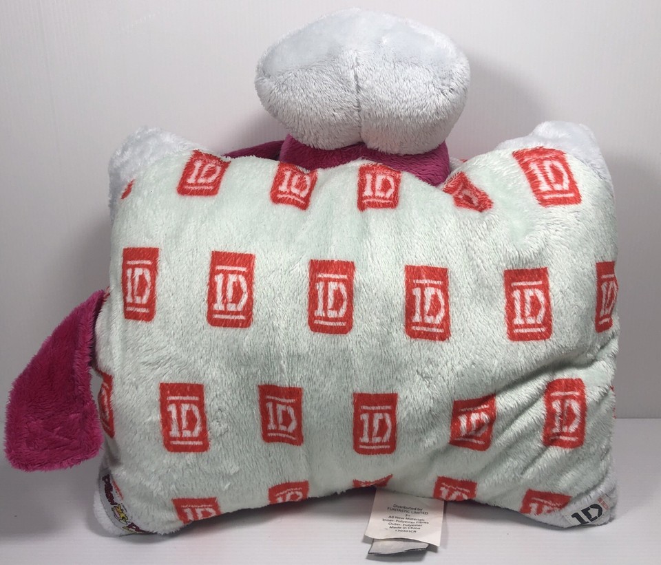 One Direction 1D Pillow Pet Pink 30cm Embroidered Signatures eBay