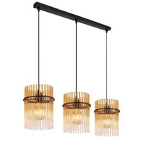 Pendelleuchte HäNgelampe Esszimmerleuchte Glas 3-Flammig Biglight