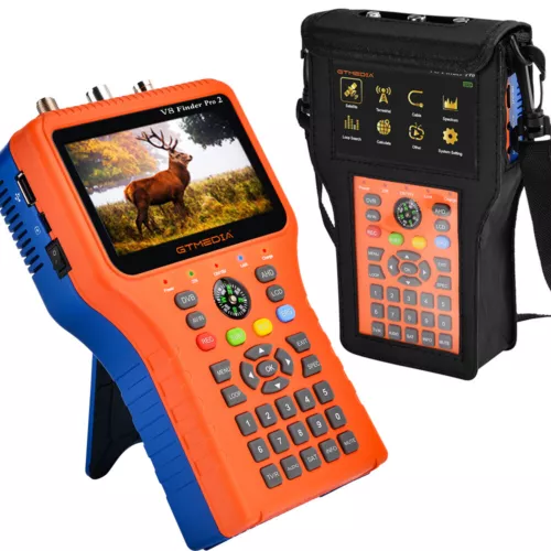 FTA Satellite Terrestrial HD TV Signal Finder DVB-S2/T2 Reception Strength Meter