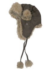 Womens Reversible Brown  Faux Fur Aviator Style Trapper Hat