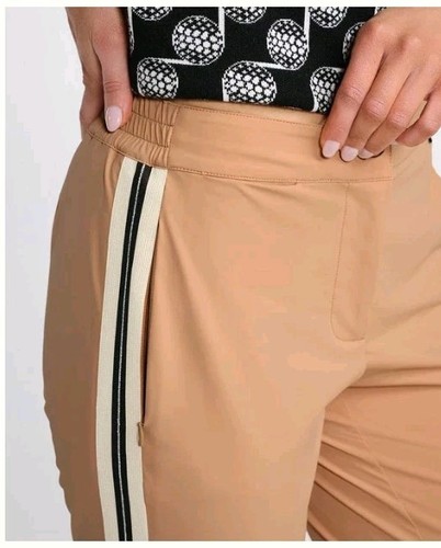 PXG WOMENS GOLF KNITTED SIDE STRIPE JOGGERS - SIZE XS -   STONE FRUIT 2 Pockets  - Picture 6 of 10