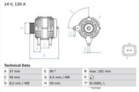 Bosch Generator Passend F�R Nissan Opel Renault Volvo