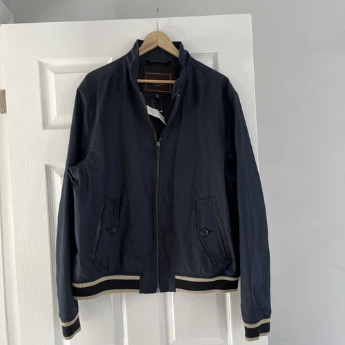 Giacca Coach Uomo XL Barracuda Varsity Nuova Con Etichette Blu Scuro