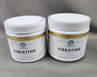 (2) 8.8 Oz Faster Way Creatine Powder Sealed~50 Servings Per Container 