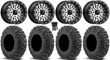 MSA Brute Beadlock 14" Wheels 27" MotoVator Tires Yamaha Viking Wolverine