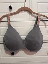 Natori Women’s Bra Size 36G Dusty Purple Pink Lace Adjustable Straps