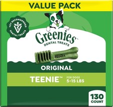 Greenies Veterinarian-Recommended Adult Natural Dental Dog Treats Teenie Size, D