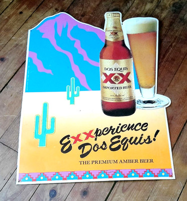Exxperience Dos Equis Amber Beer Advertising Southwestern Metal Sign