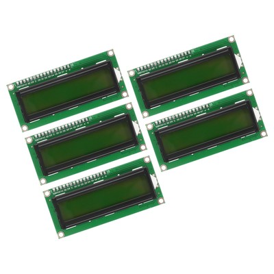 5Pcs LCD 1602 Display Module 5V with 16 Pins Yellow Display Screen Backlight ...