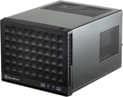 Technology Ultra Compact Mini-Itx Computer Case with Mesh Front Panel Black (SST