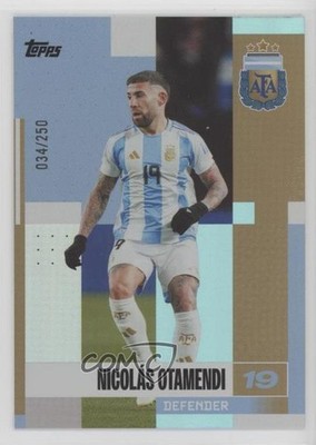 2024 Topps Argentina Team Set Sky Blue Foil 34/250 Nicolas Otamendi Nicolás 0ex8