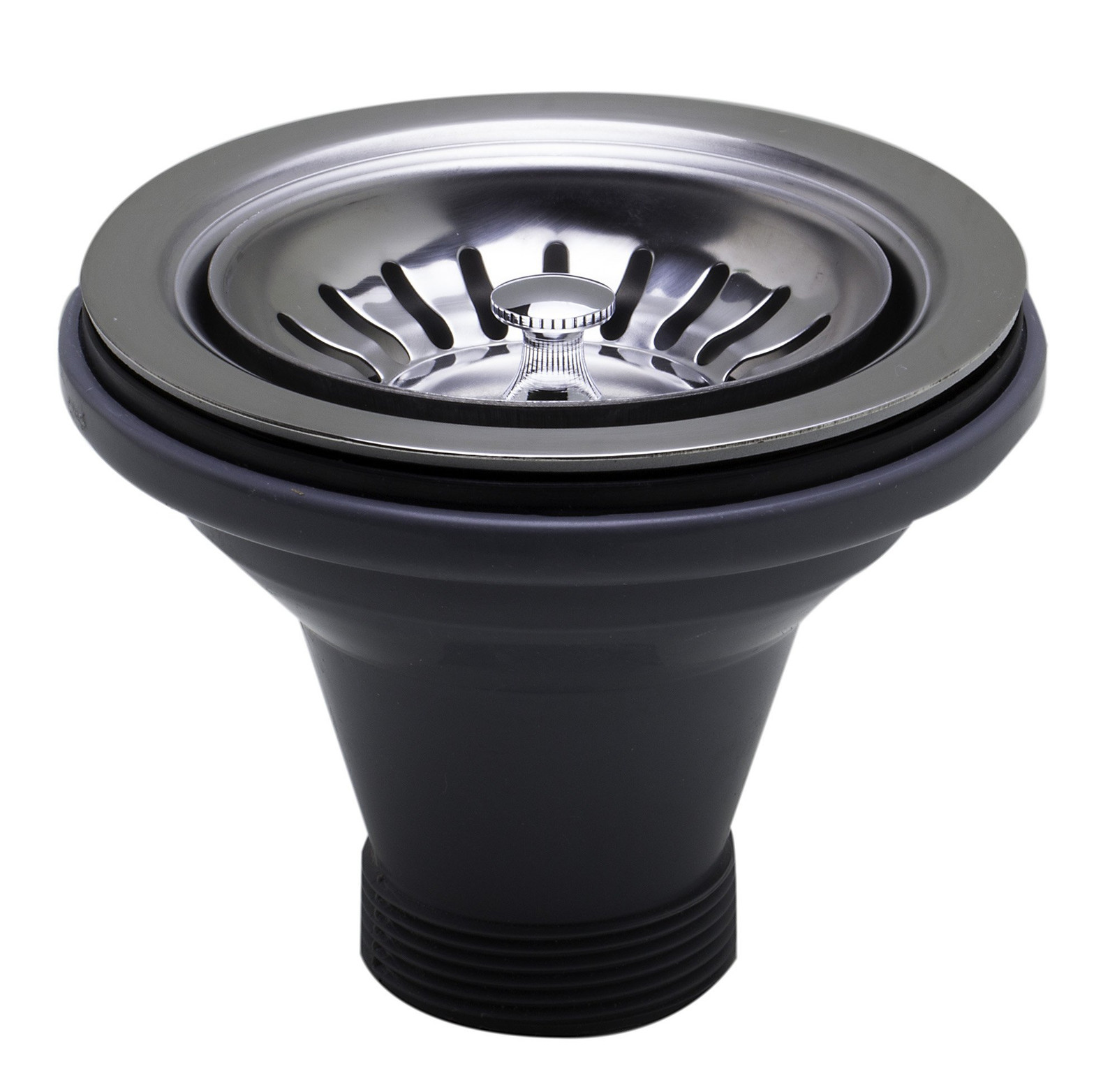 ABST35 Polished Stainless Steel 3 1/2-Inch Basket Strainer Drain