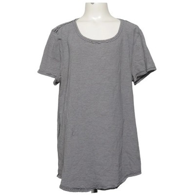 Lululemon, T-shirt, Größe: M, Size 10, Grau/Weiß, Nadelstreifen, Damen #k4f