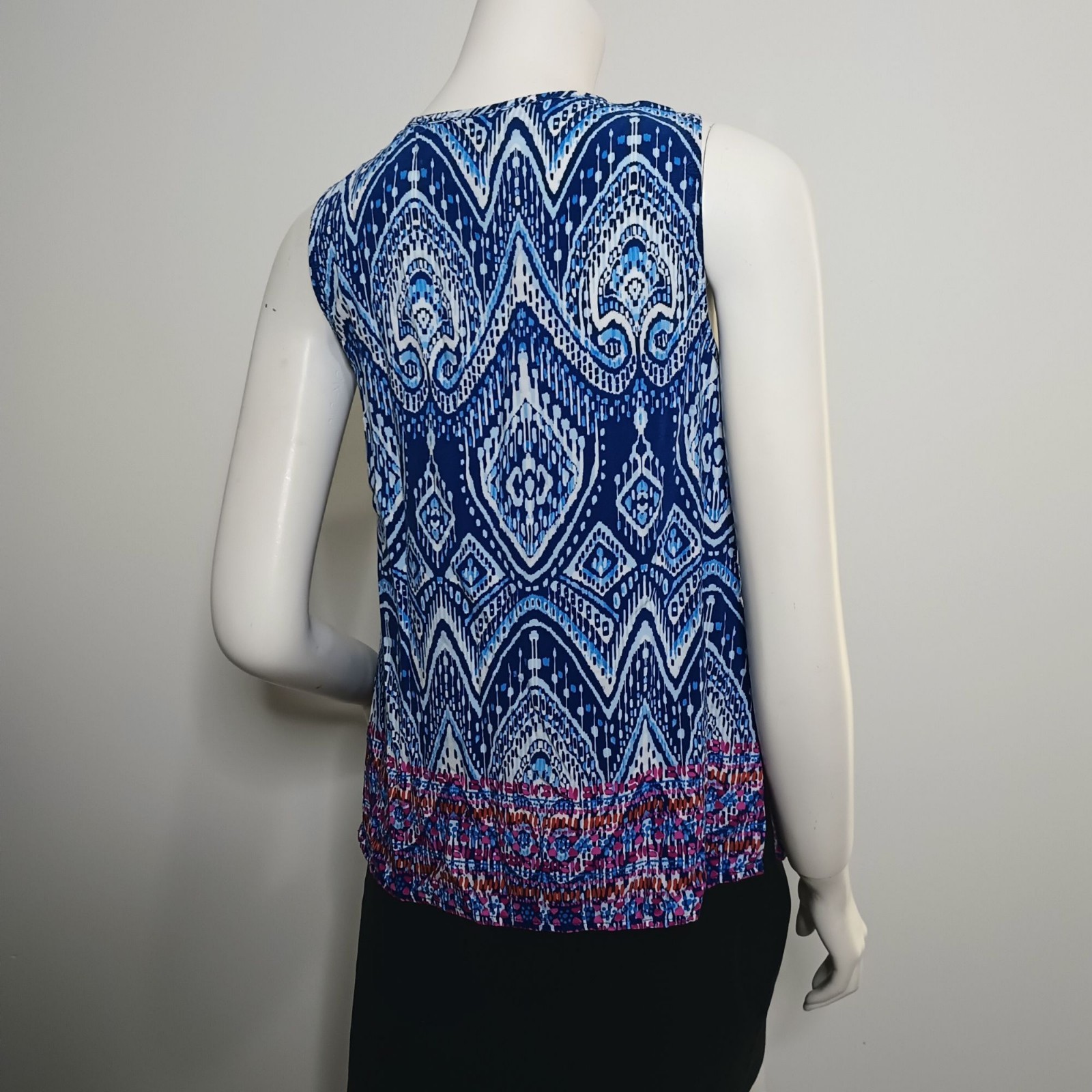 Ruby Rd Blue Tank Top Size PS Round Neck Sleevele… - image 3