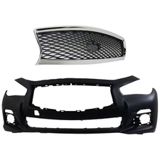 Bumper Cover Fascia Front for INFINITI Q50 2014-2017