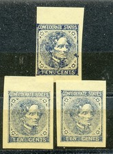 USA-1862 Confederate SC # 6 A4 10¢ Jefferson,-MNH