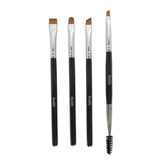 4PCS Eyebrow Brushes Set Eyeliner Groom Kit, Angled Flat Shader Spoolie Tool