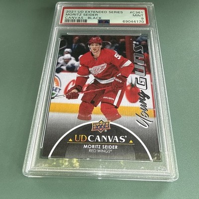 2021-22 Upper Deck Moritz Seider Young Guns Canvas Black #C361 PSA9 Extended RC
