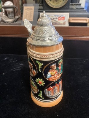 Vintage Werner Corzelius Beer Stein  Hand Painted Made In West Germany 9''inch