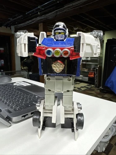 Vintage Bandai Power Rangers 1996 ROBO RACER Police Car Transformers Zeo Turbo 6