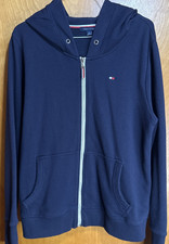 Tommy Hilfiger Full Zip Hoodie Jacket Sweatshirt Navy Blue Women's Size L