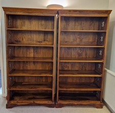 Sheesham Jali Bali Solid Wood Indian Bookcases Iron Trellis Detailing. 5 Shelves