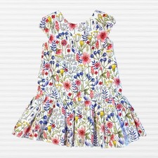 Mayoral Baby Girls Floral Dress Short Cap Sleeves Ruffled Circular Skirt Sz 18M