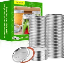 56Pcs Regular Mouth Canning Lids with Rings 70mm Mason Jar Lids Bands Food Grade