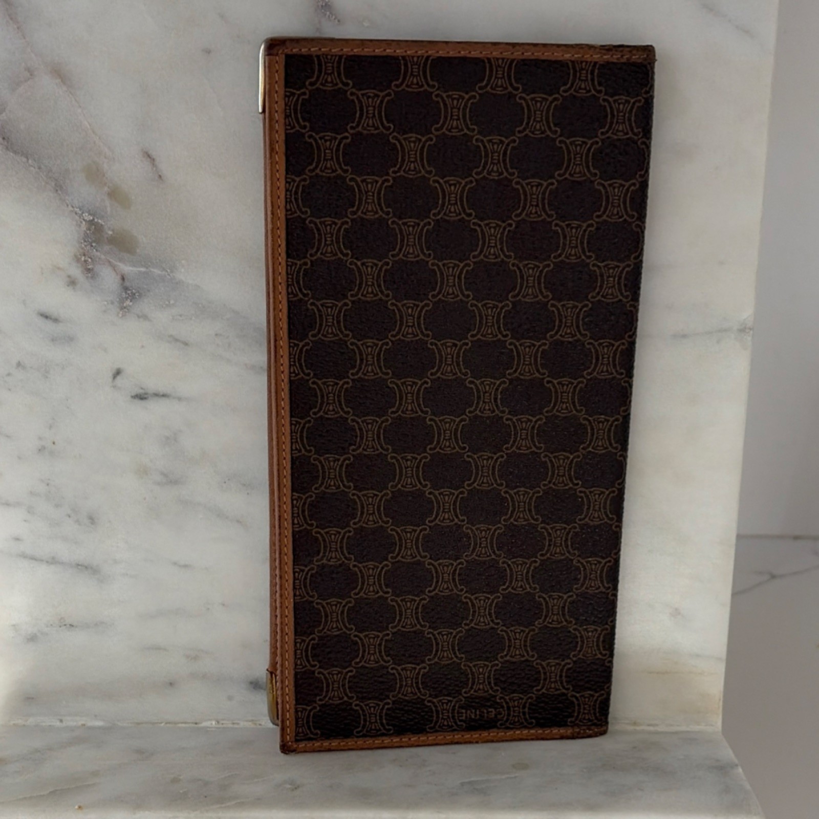 CELINE Brown Logo Patterned Logo Theme Credit Car… - image 3