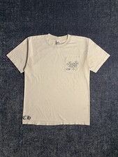 Vintage Chrome Hearts Beige Double-Sided Graphic Pocket